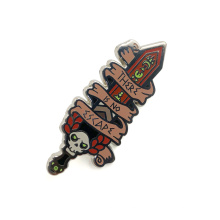 Custom No MOQ Factory Direct Sales hard enamel Pin Halloween pin horror glow style